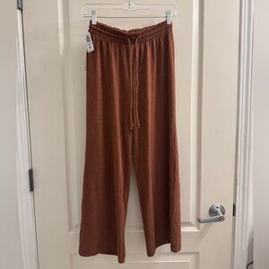 Rust Brown Drawstring Lounge Pants
